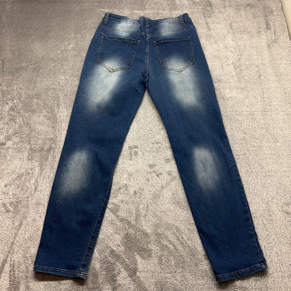 Unbranded‎ Distressed Skinny Jeans Women Size 32 Blue Good Faded Streetwea - Picture 10 of 15
